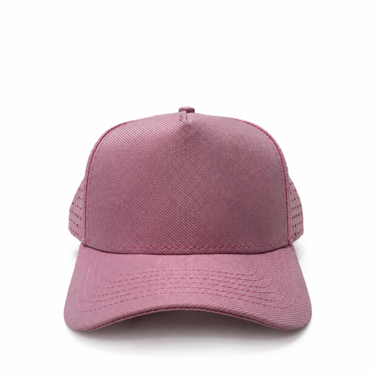 Boné Trucker Liso Perfurado Rosa