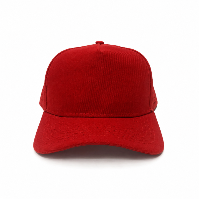Boné Trucker Liso Perfurado Vermelho