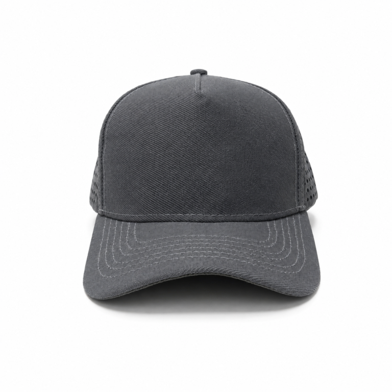 Boné Trucker Liso Perfurado Cinza