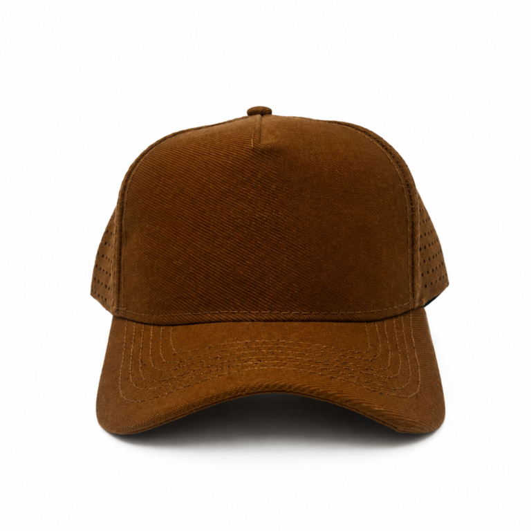 Boné Trucker Liso Perfurado Caramelo