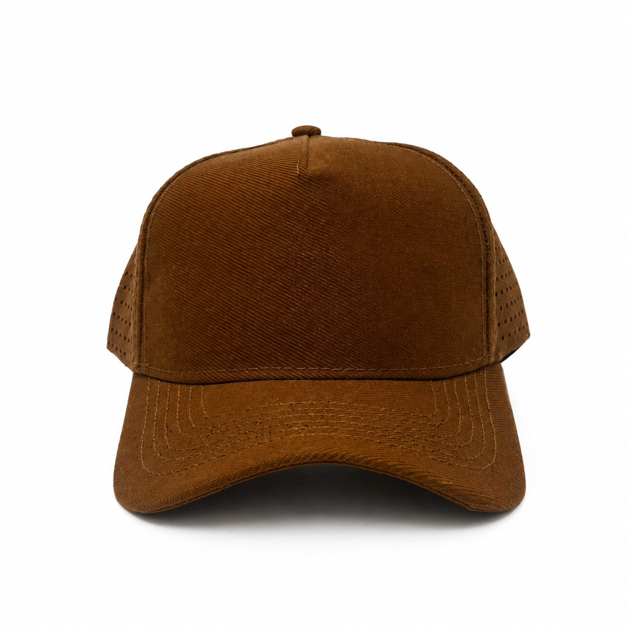 Boné Trucker Liso Perfurado Caramelo