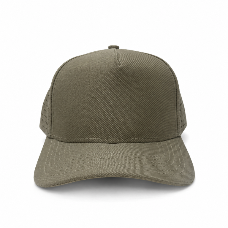 Boné Trucker Liso Perfurado Caqui