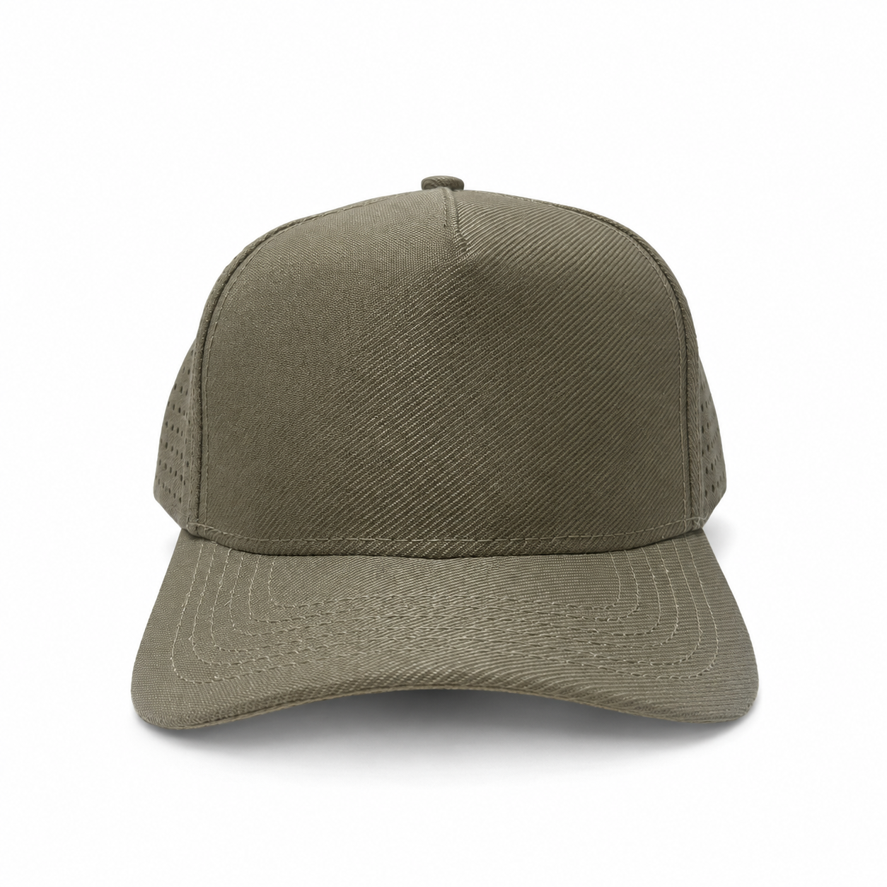 Boné Trucker Liso Perfurado Caqui