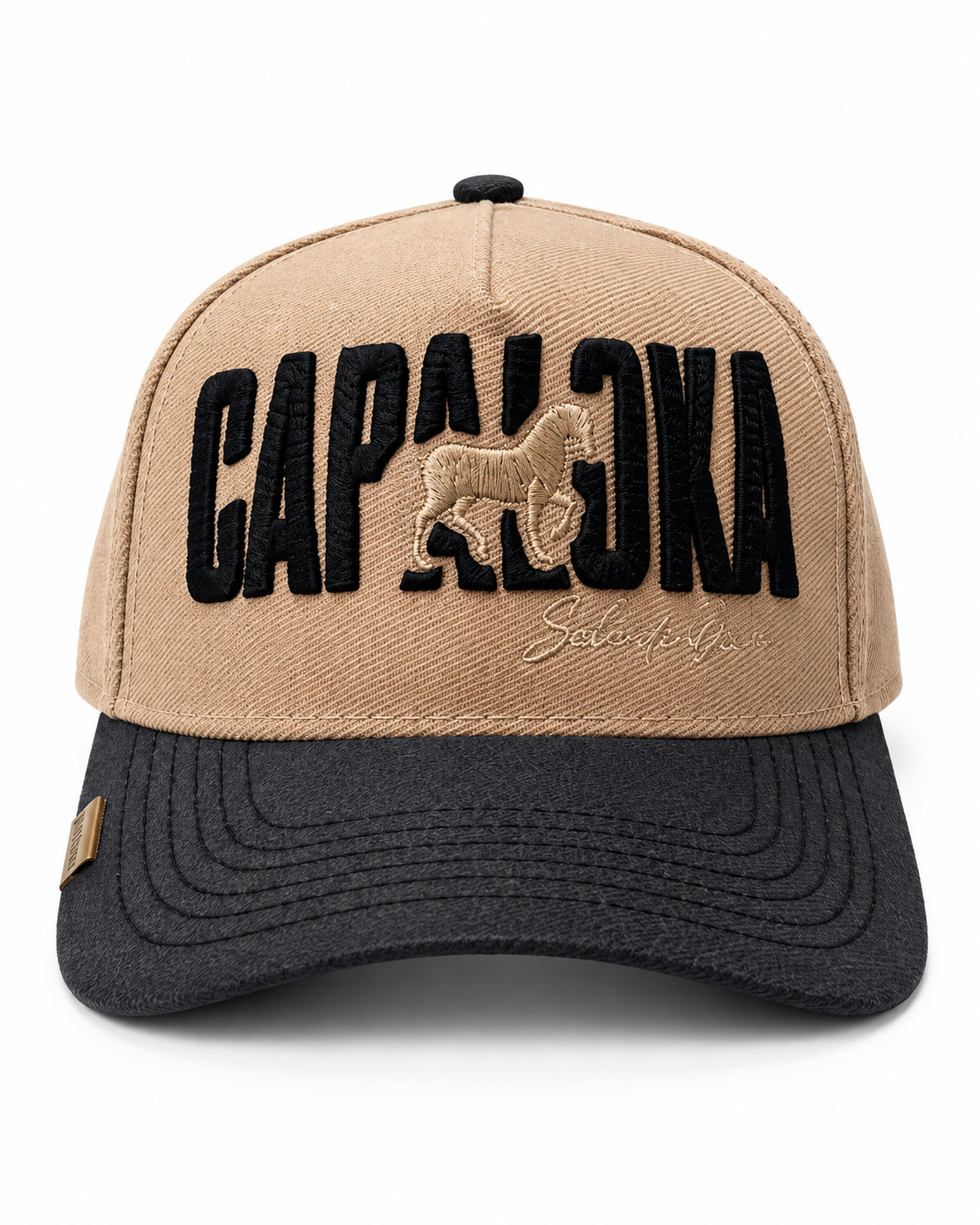 Boné Capaloka Bege com Aba Preta